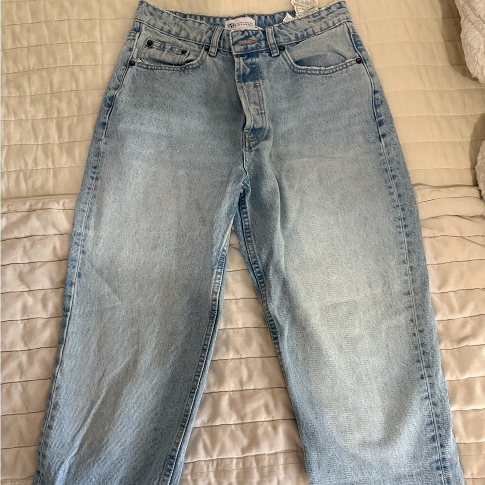 Zara Faded Blue Denim Pants